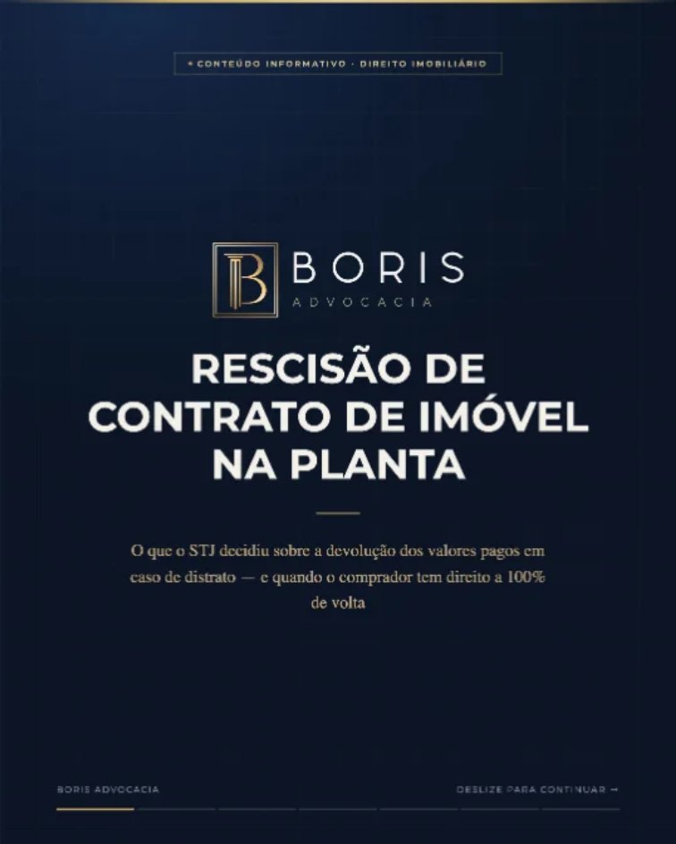 Rescisão de contrato de imóvel na planta